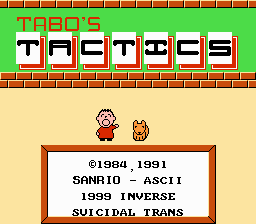 Tabos Tactics Title Screen